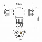 Kábeltoldó 3 részes 250V / 20A 3 x 1,5 mm x 3 IP67 - CW133