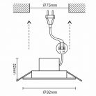 Beépíthető LED Fényforrás 7W 590lm 3000K Ezüst IP44 - LDL143/S