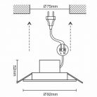 Beépíthető LED Fényforrás 7W 590lm 3000K Fehér IP44 - LDL143