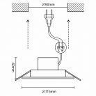 Beépíthető LED Fényforrás 10W 730lm 3000-6500K Ezüst IP44 - LDL164/SW