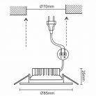 Beépíthető LED Fényforrás 7W 520lm 4000K Ezüst IP44 - LDL253/S