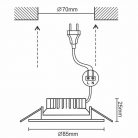 Beépíthető LED Fényforrás 7W 520lm 4000K Fehér IP44 - LDL253