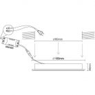 Beépíthető LED Fényforrás 7,5W 490lm 4000K Fekete / Ezüst IP20 - LDL321BS