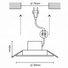 Beépíthető LED Fényforrás 7W 560lm 4000K Fehér / Fekete IP20 - LDL721