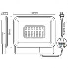 LED Reflektor 20W 1600lm Természetes fehér 4000K Fekete IP65 - LF0022