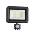 LED Reflektor 30W 2400lm Természetes fehér 4000K Fekete PIR IP44 - LF0023S