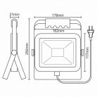 LED Reflektor 20W 1800lm Természetes fehér 4000K Fekete VDE IP44 - LF2022H