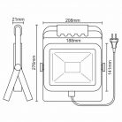 LED Reflektor 30W 2700lm Természetes fehér 4000K Fekete VDE IP44 - LF2023H