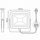 LED Reflektor 10W 900lm Természetes fehér 4000K Fehér IP65 - LF2121