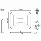 LED Reflektor 10W 900lm Természetes fehér 4000K Szürke IP65 - LF2221