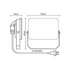 LED Reflektor 10W 950lm Természetes fehér 4000K Fekete IP65 - LF7021