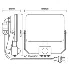 LED Reflektor 10W 950lm Természetes fehér 4000K Fehér PIR IP44 - LF7121S