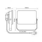 LED Reflektor 10W 950lm Természetes fehér 4000K Fehér IP65 - LF7121