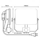 LED Reflektor 50W 4750lm Természetes fehér 4000K Fehér PIR IP44 - LF7124S