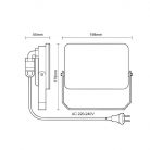 LED Reflektor 50W 4750lm Természetes fehér 4000K Fehér IP65 - LF7124