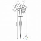 LED Kerti lámpa 3W 160lm 2800K Fekete IP67 - LGL411