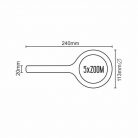 LED-es Nagyító 3W Hideg fehér fény 250lm 2xAA/1,5V IPX4 - LM102