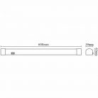 LED Lineáris lámpatest 15W 1500lm Természetes fehér 4000K 600mm - LNL7321/WH