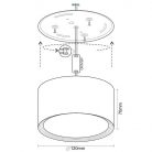 LED Lámpatest falra szerelhető 14W 1250lm 4000K Fekete IP20 - LPL523B