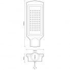 LED Utcai lámpa 50W 6100lm Természetes fehér 4000K IP65 - LSL322N