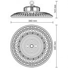 LED Csarnokvilágítás 150W 22500lm Természetes fehér 5000K IP65 - LU222/DALI