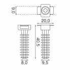 Kábelkötöző tartó fába natúr max. 9 mm-ig - TH01