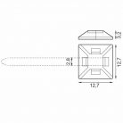 Kábelkötöző tartó öntapadós fekete max. 2,8 mm-ig - TMA1212/BK