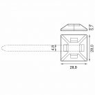 Kábelkötöző tartó öntapadós fekete max. 4,8 mm-ig - TMA2828/BK