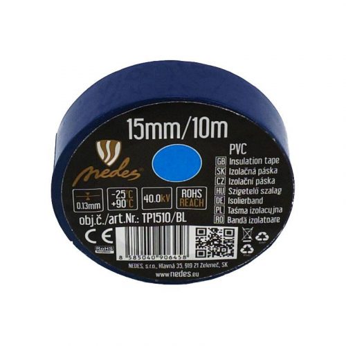 Szigetelőszalag 15 mm / 10 m kék PVC - TP1510/BL