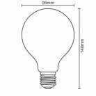 LED Filament Izzó 4W 300lm Meleg fehér 2000K Sárga E27 - ZAF101