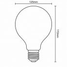 LED Filament Izzó 4W 300lm Meleg fehér 2000K Sárga E27 - ZAF102