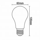 LED Filament Izzó 5W 1060lm Meleg fehér 3000K Áttetsző E27 - ZLF511A