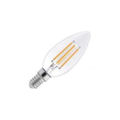   LED Filament Izzó 4W 560lm Meleg fehér 3000K Áttetsző E14 - ZLF712