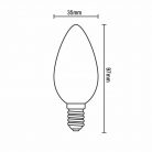 LED Filament Izzó 4W 560lm Meleg fehér 3000K Áttetsző E14 - ZLF712