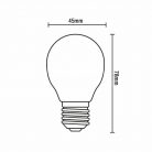 LED Filament Izzó 4W 560lm Meleg fehér 3000K Áttetsző E14 - ZLF812