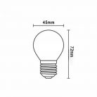 LED Filament Izzó 2W 240lm Meleg fehér 3000K Áttetsző E27 - ZLF815