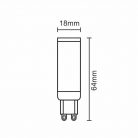 LED Izzó 7W 730lm Hideg fehér 6000K Áttetsző G9 - ZLS606C