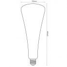 LED Filament Izzó 5W 150lm Meleg fehér 1800K Kék E27 - ZSF110