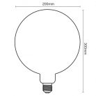 LED Filament Izzó 4W 250lm Meleg fehér 2000K Sárga E27 - ZSF115