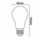 LED Filament Izzó 7,5W 840lm Meleg fehér 3000K Áttetsző E27 - ZWF101