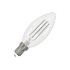 LED Filament Izzó 4,5W 470lm Meleg fehér 4000K Áttetsző E14 - ZWF206